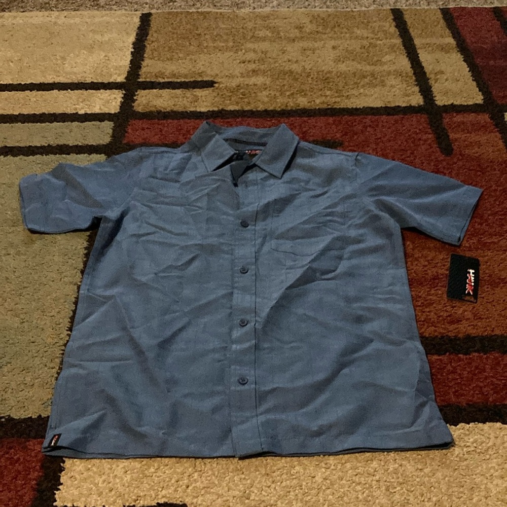 Tony Hawk blue boys button up kohls NWT